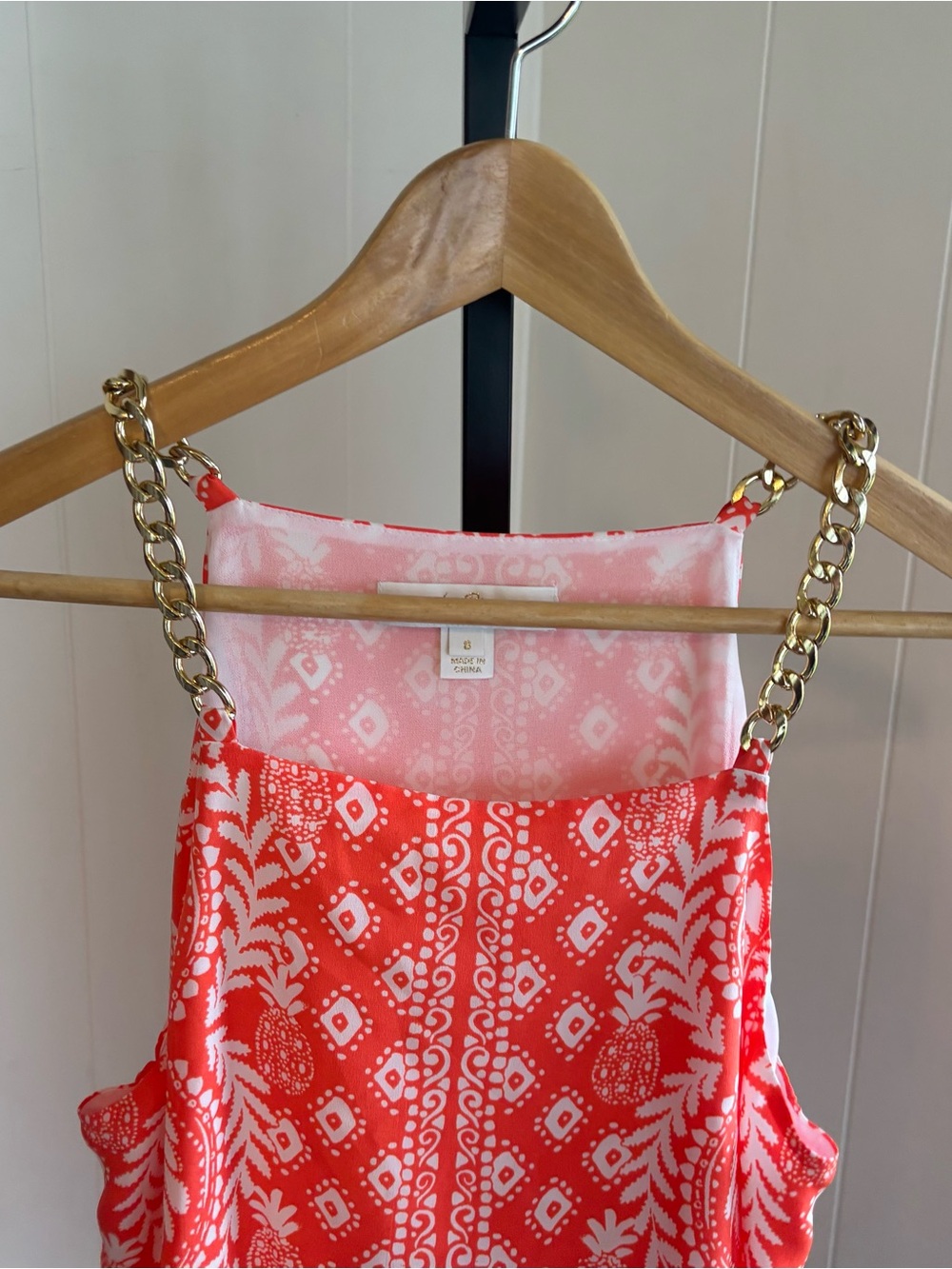 Lilly Pulitzer Joannah Silk Top Flamingo Feather Harbour View Womens 8